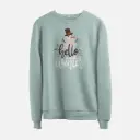 Hello Winter Snowman Cozy Unisex Sweatshirt