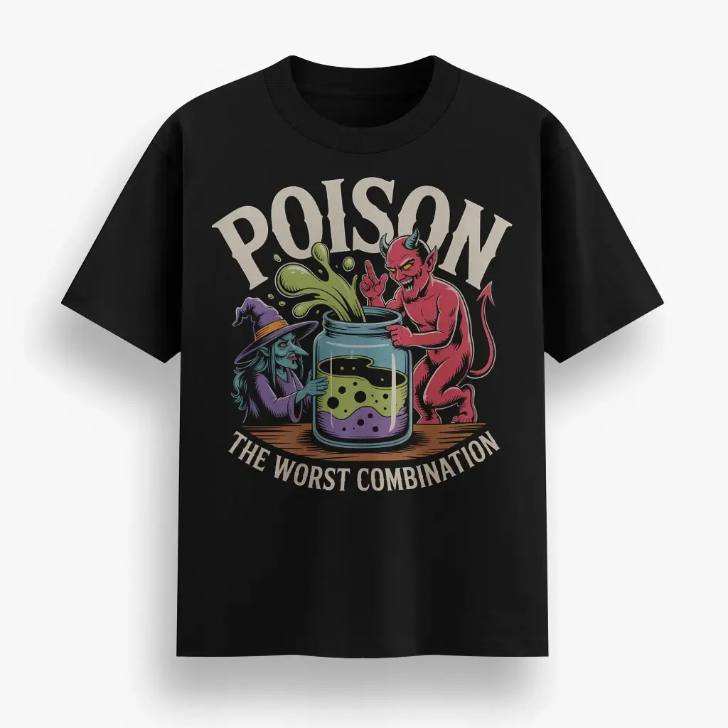 POISON – Devil & Witch T-shirt (S)