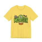 Monster Mom T-Shirt – Cute Halloween 'Momster' Graphic Tee with Candy Corn & Bat