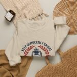Keep Democracy Bright Crewneck, civic courage sweatshirt, participation apparel - Image 12