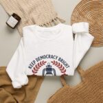 Keep Democracy Bright Crewneck, civic courage sweatshirt, participation apparel - Image 4