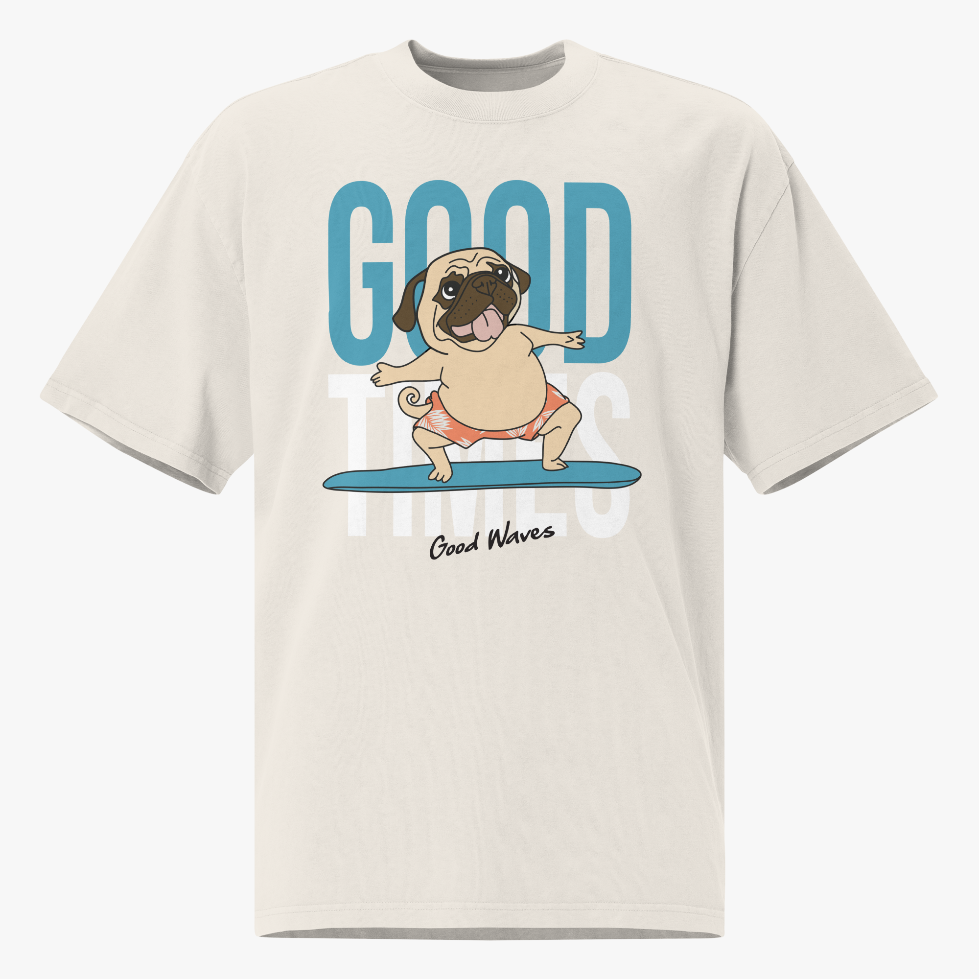 mens-oversized-faded-t-shirt-faded-bone-front-6a74dd3a1d8f0.png Good Times Oversized T-Shirt - Image 1