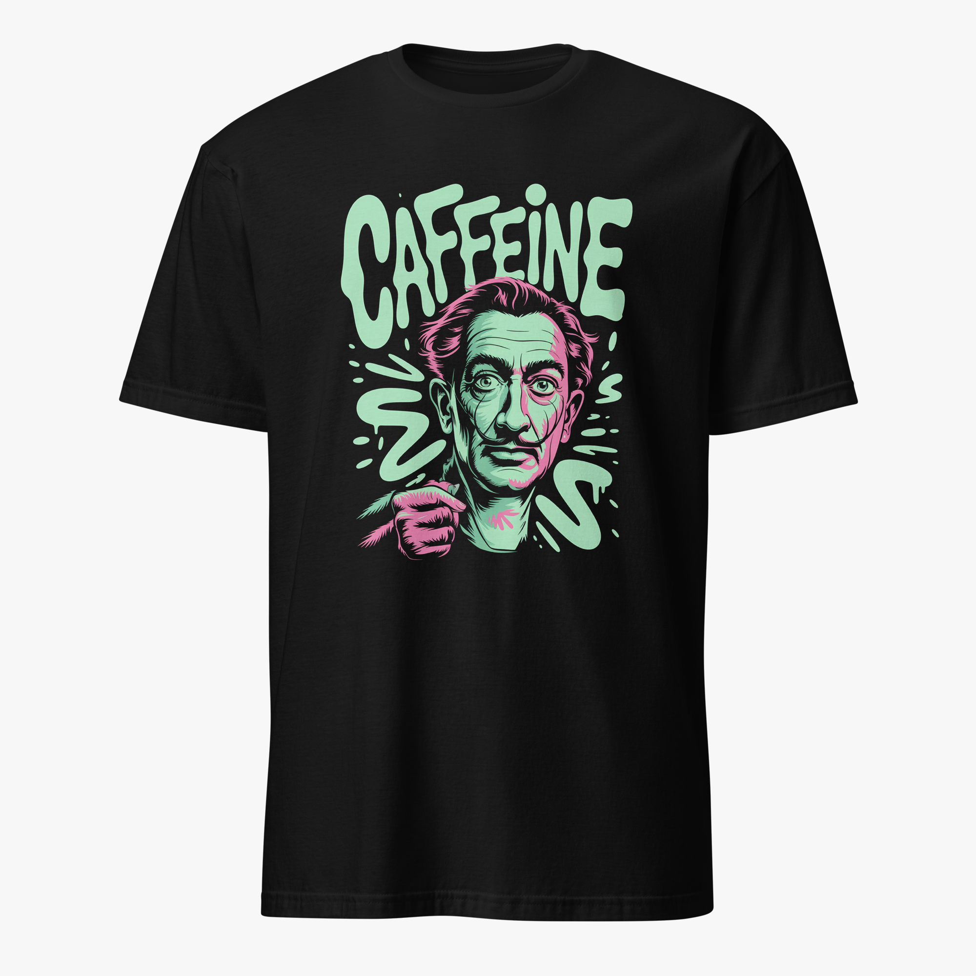 unisex-basic-softstyle-t-shirt-black-front-6a74398ae3d8f.png Caffeine Unisex T-Shirt - Image 1